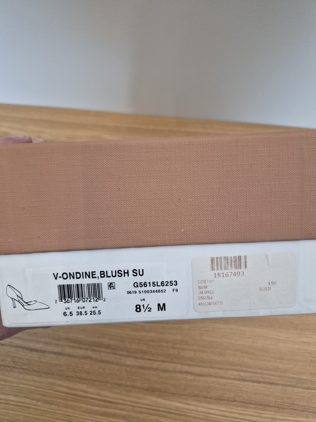 Sz 8.5 Via Spiga «Ondine» Blush Suede Pumps Brand New With Box