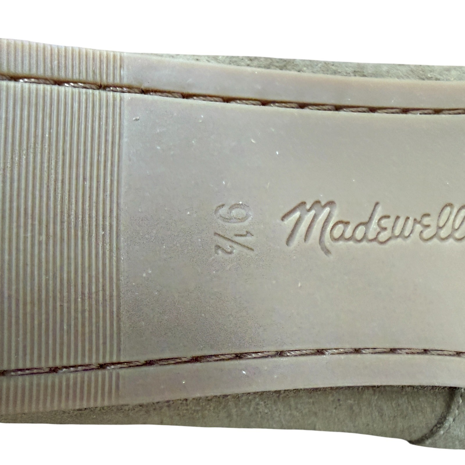 Madewell The Meadow Whipstitched Driver brown suede 9.5 NEW