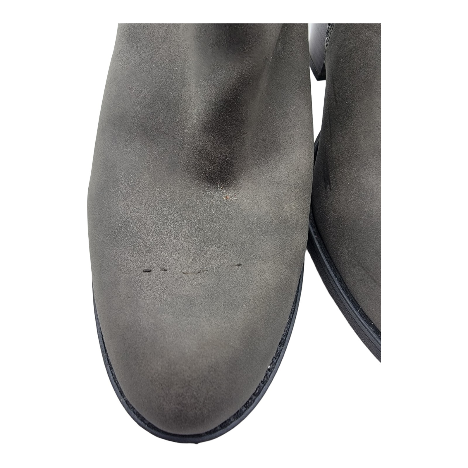 Sugar Shoes Womens 6.5 Gray SGR-Haulk PU Zipper Heels Booties Casual Party