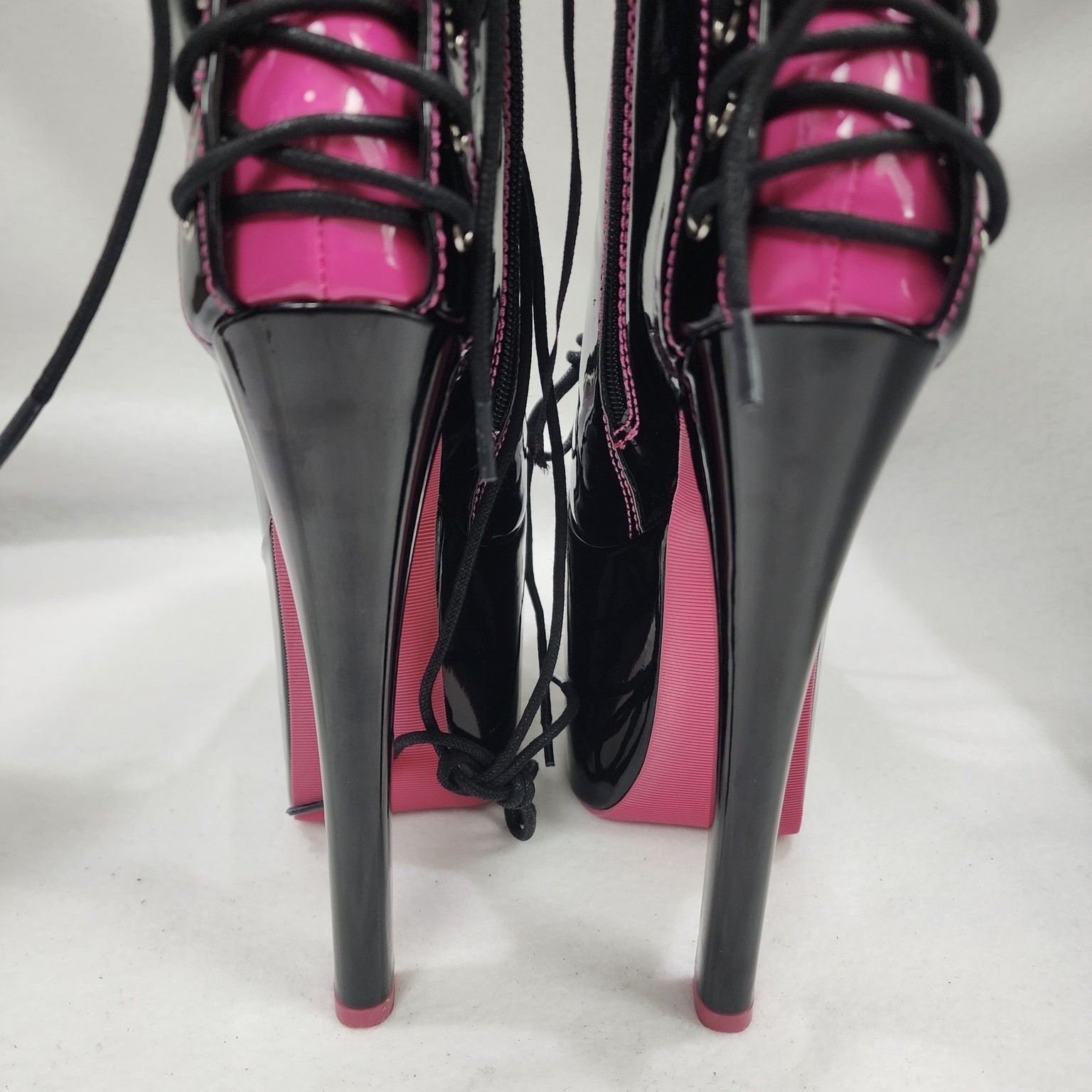 Dolls Kill x Hustler Star Behavior Womens 6 M Platform Black Pink Stiletto Boots