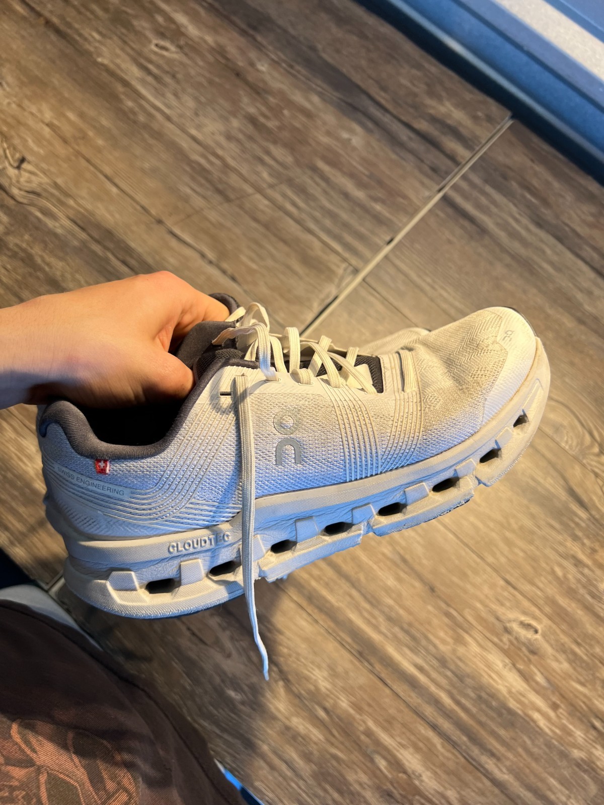 On Cloudgo Running Shoes Womens US 10 White Gray Mesh Sneakers Comfort X