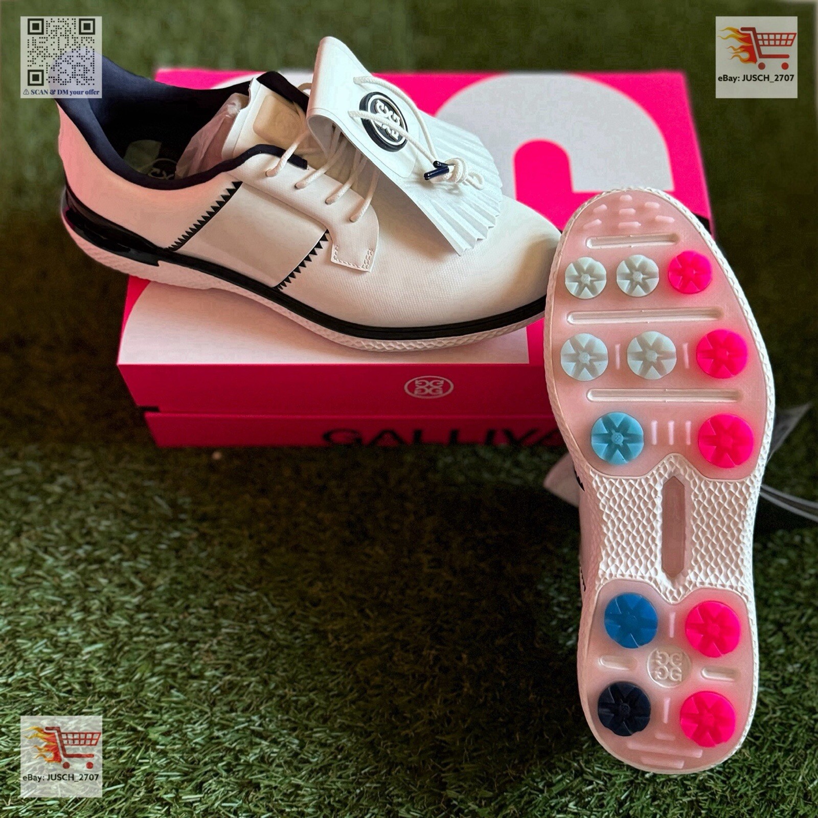G/Fore Gfore G4 Gallivan2r Golf Shoes Sneaker⛳️ LADIES US 9.5 ⛳️ Blue Kiltie