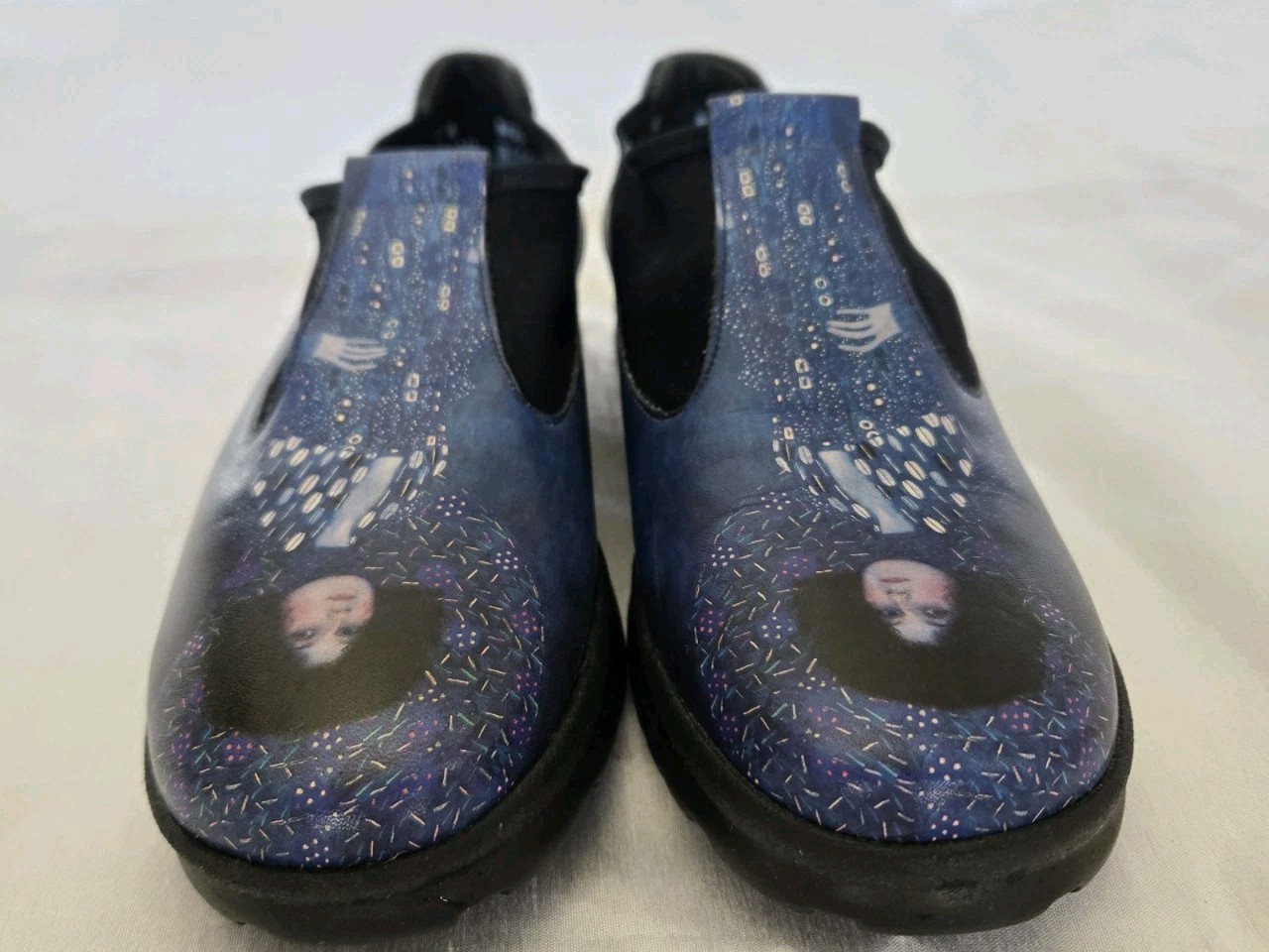 ICON 80’S ART SHOES BY GUSTAV KLIMT MEDIUM BLUE SLIP ON COMFORT SHOES SZ 7