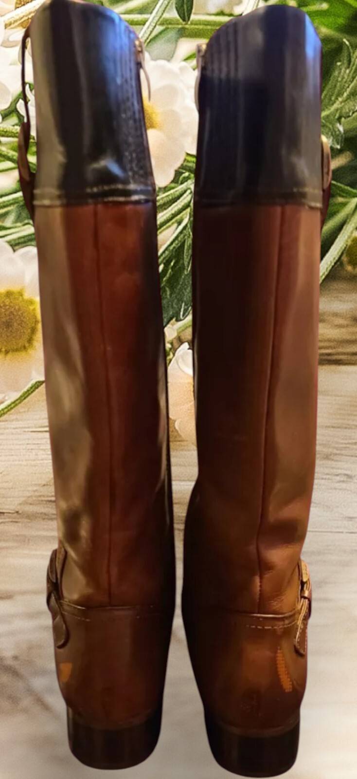 ARIAT Tall Riding Brown Leather Zip Distressed Boots 10005045 Size EU 40 / US 9B