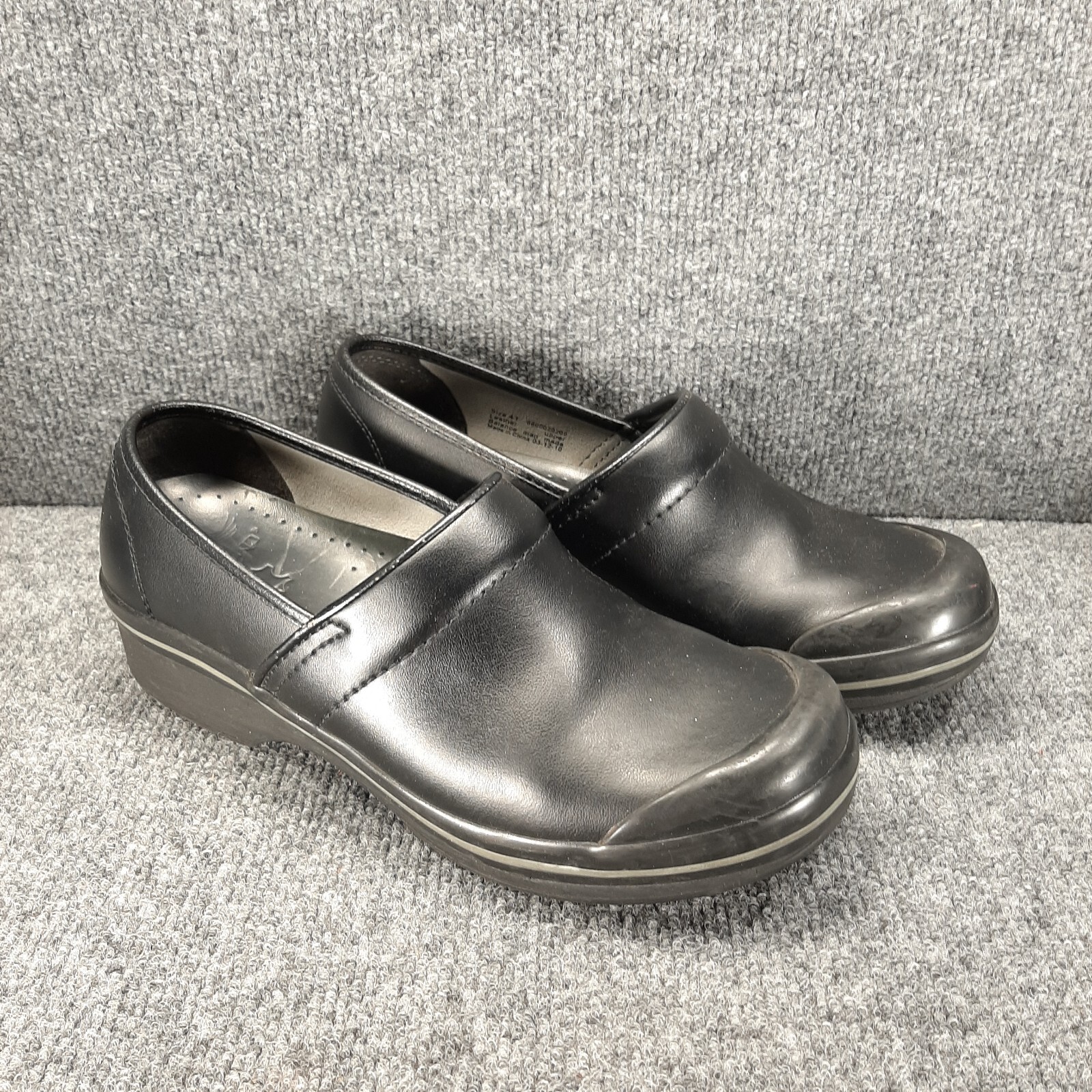 Dansko Volley Clogs Black Leather Slip On Shoes Women’s Size US 10-10.5 EU 41