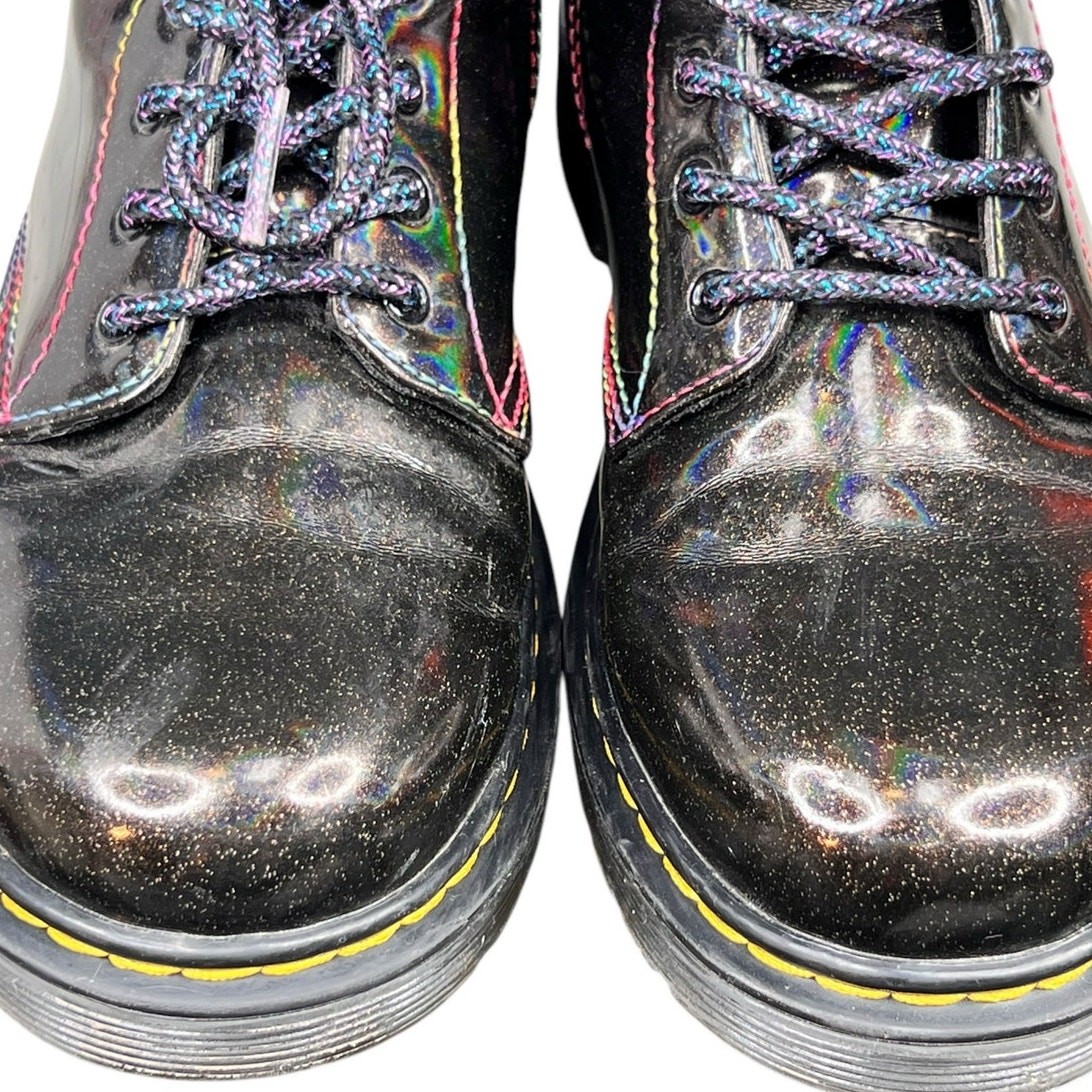 Dr. Martens Unisex 1460 J Black Light Show Rainbow Combat Boot Size M 4 W 5