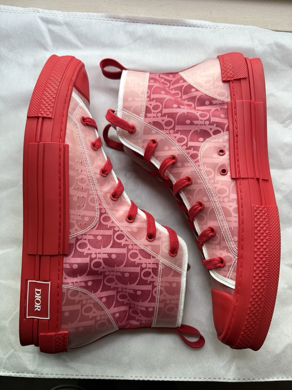 Dior B23 High Top Red Oblique Sneakers – Men’s Size 46 (U.S. 13)