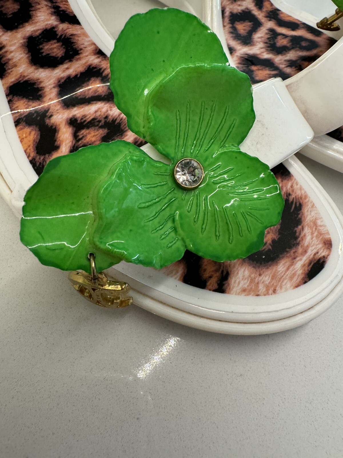 JUST CAVALLI jelly sandals Off White Wedge beach jelly JC logo summer SZ 38/us7