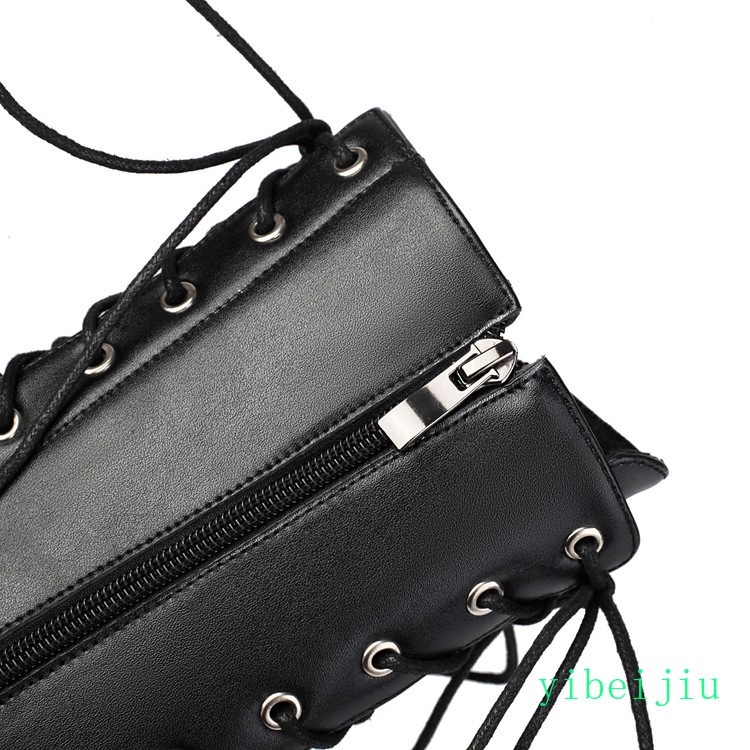 Sexy Lady Women’s Super High Heel Ankle Boots Stage Platform Shiny Leather Shoes