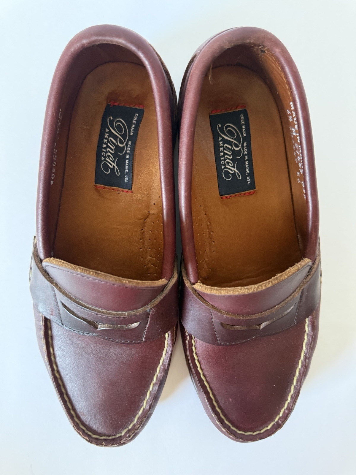 Rancourt Cole Haan Pinch America Penny Loafer Brown Stich Maine USA Womens 6.5 M