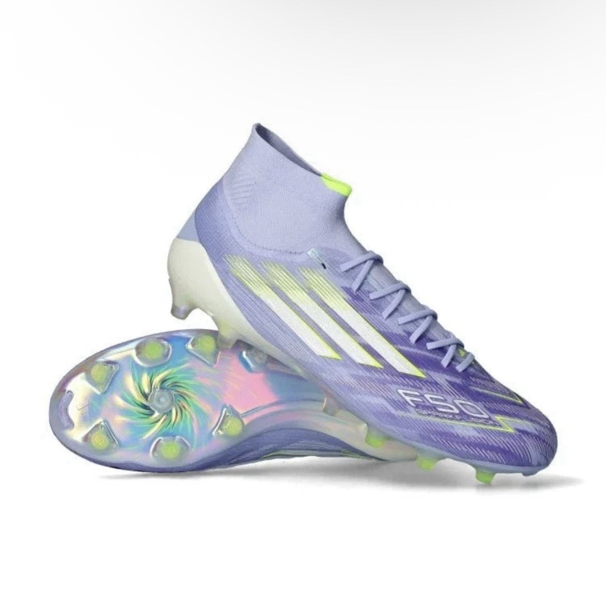 $260 Adidas F50 Sparkfusion Elite Mid FG Soccer Cleats Violet Womens 10 / Mens 9