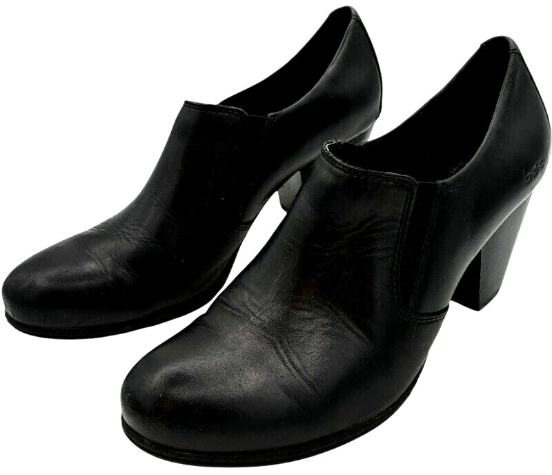 born concepts women’s B0C BC3614 Black Leather 2.5 in heel booties size 8