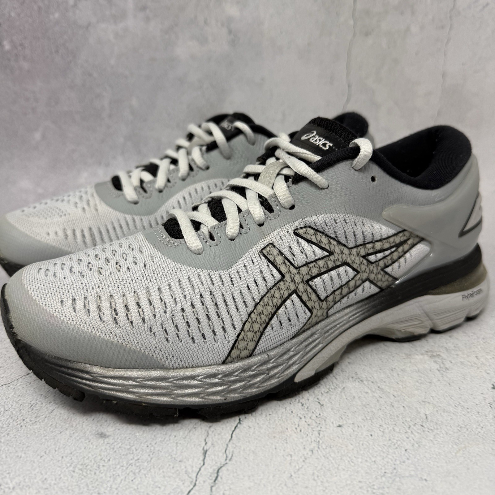 Asics Gel Kayano 25 Running Shoes Sneakers Womens Gray Sz 7 M 1012A471