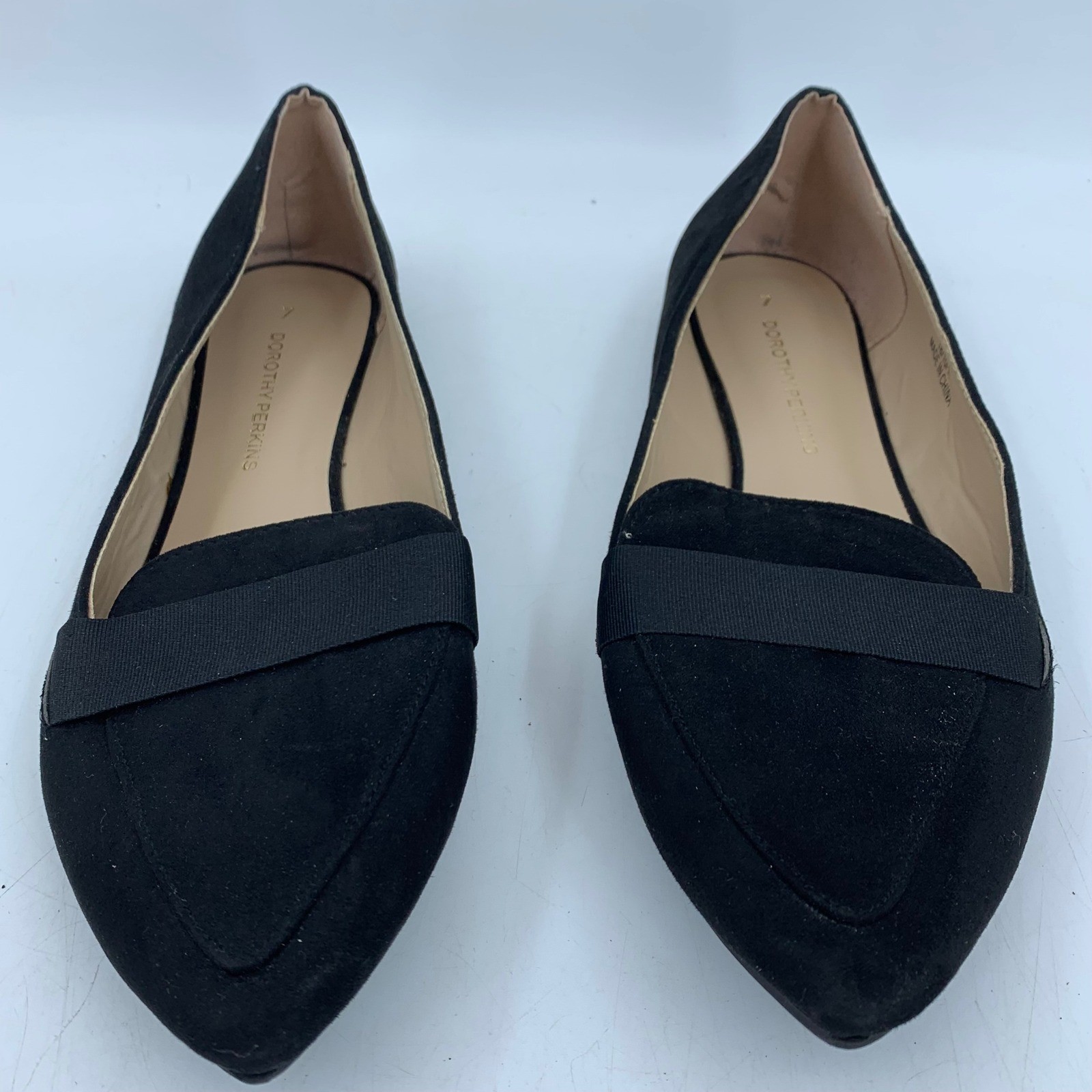 Dorothy Perkins Womens 7 Pointed Toe Black Flat Business Casual Minimalist