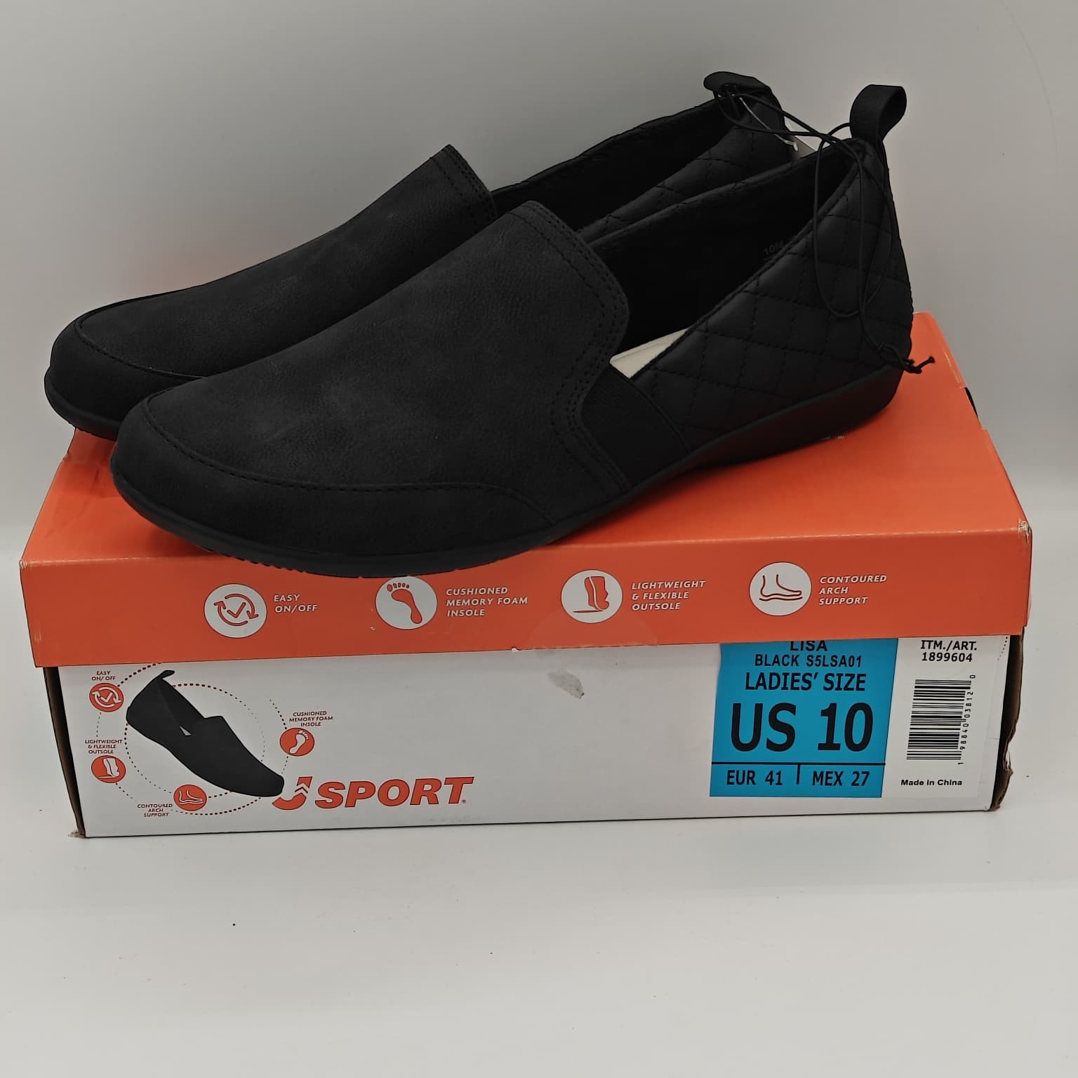 JSPORT “Lisa” Women’s Quilted Slipper Indoor/Outdoor Moc Style Shoe
