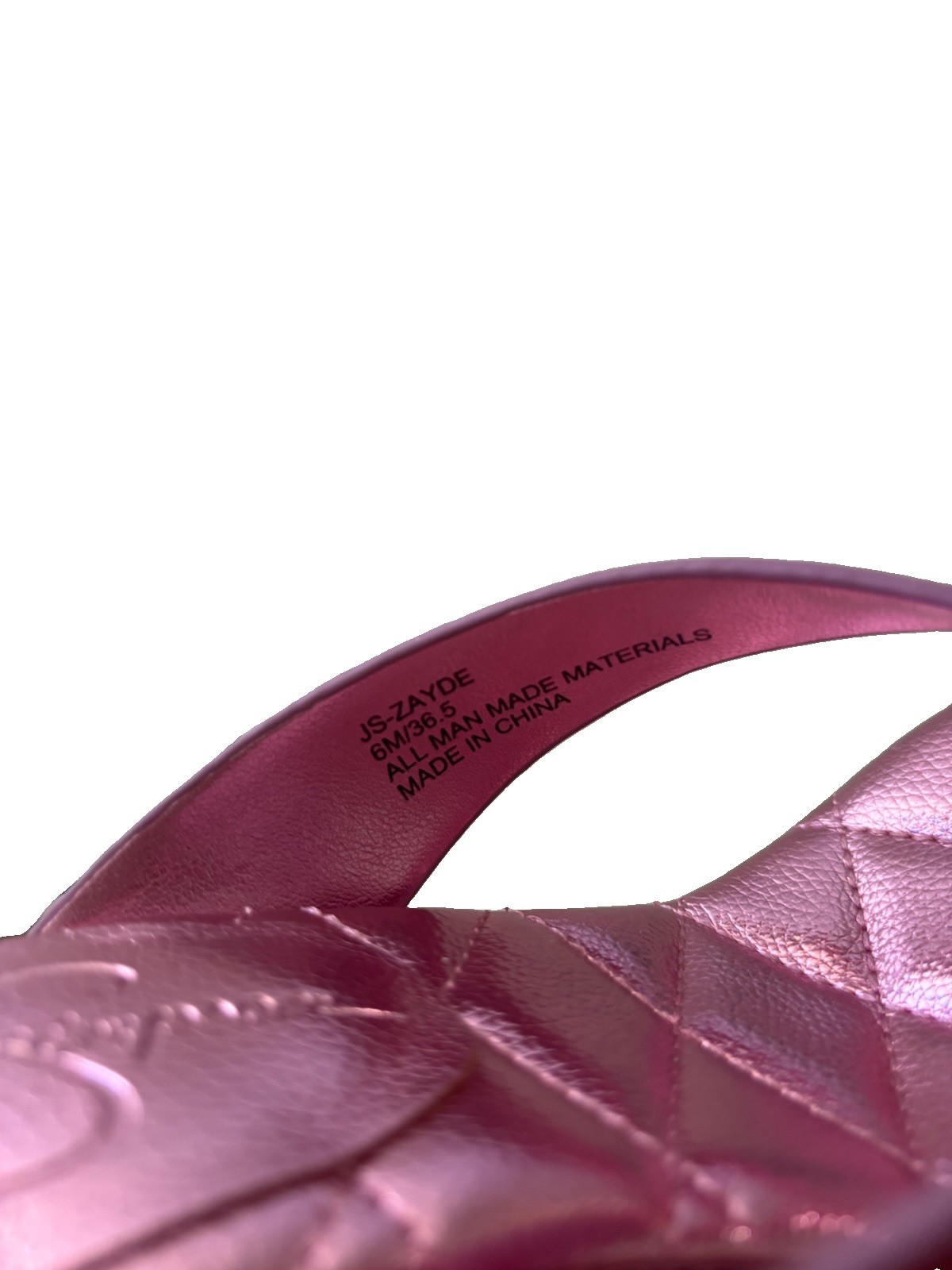 Jessica Simpson Pink Quilted Thong Sandals Block Heel Slip On Women’s US 6