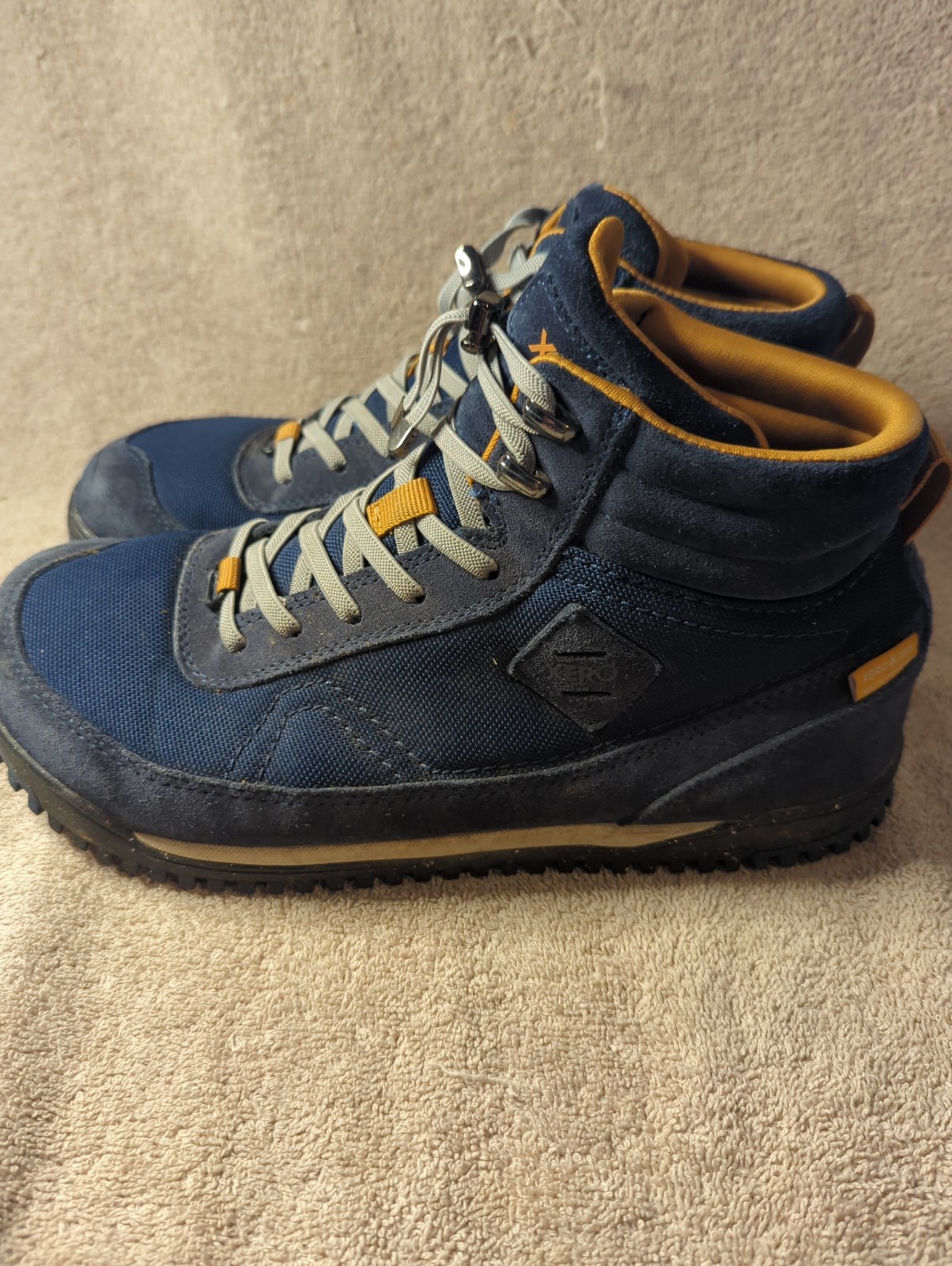 Xero Shoes Ridgeway Waterproof Hiking Boots Trail Womens Size 9.5 Blue Yellow