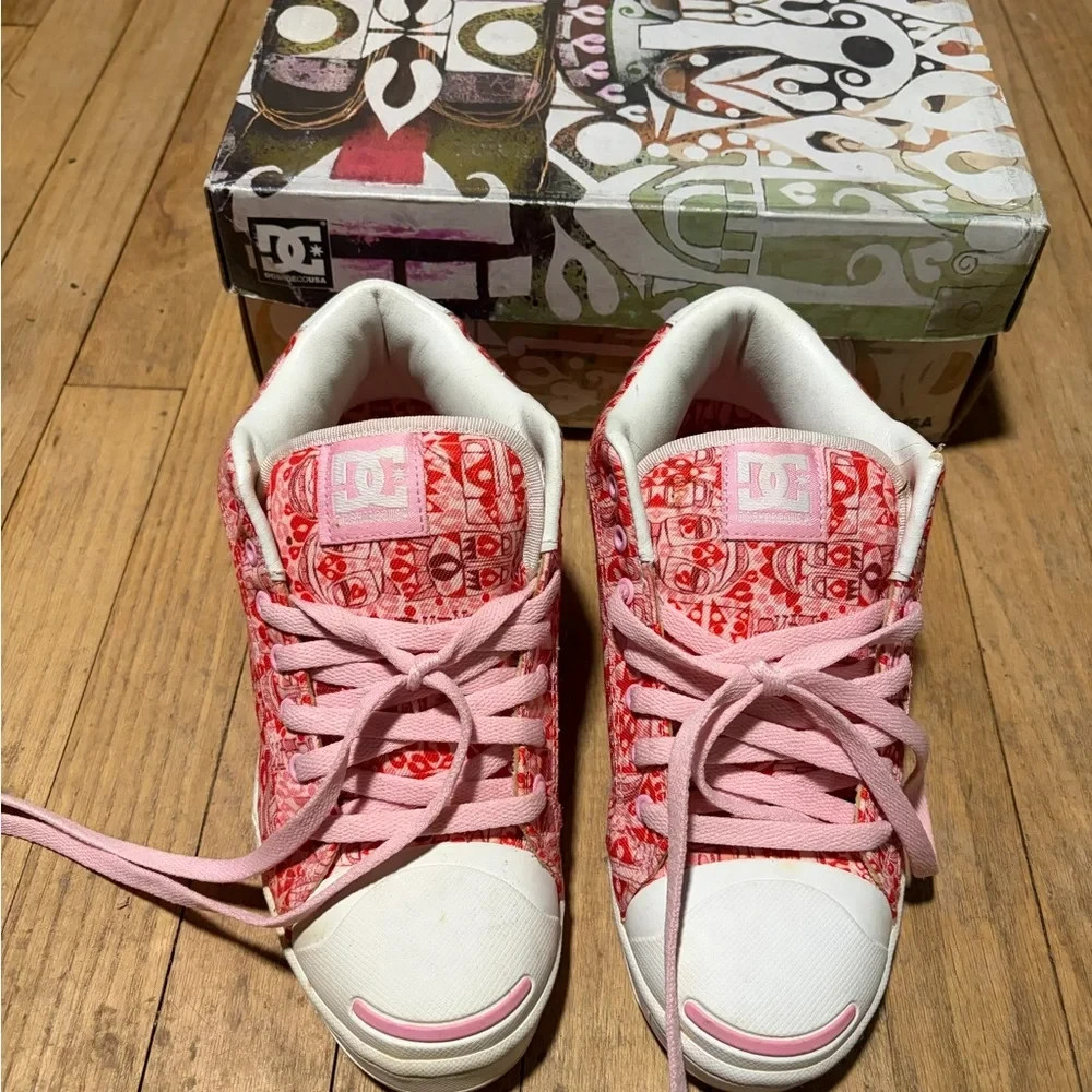 DC FROST Pink and White Sneakers. Limited Edition.