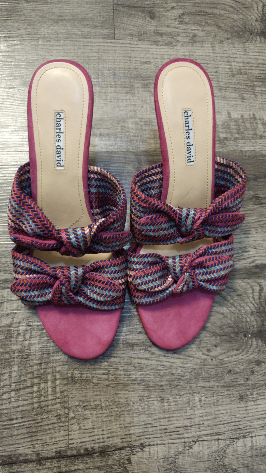 Charles David Fuschia Bow Heels Women’s Size 12