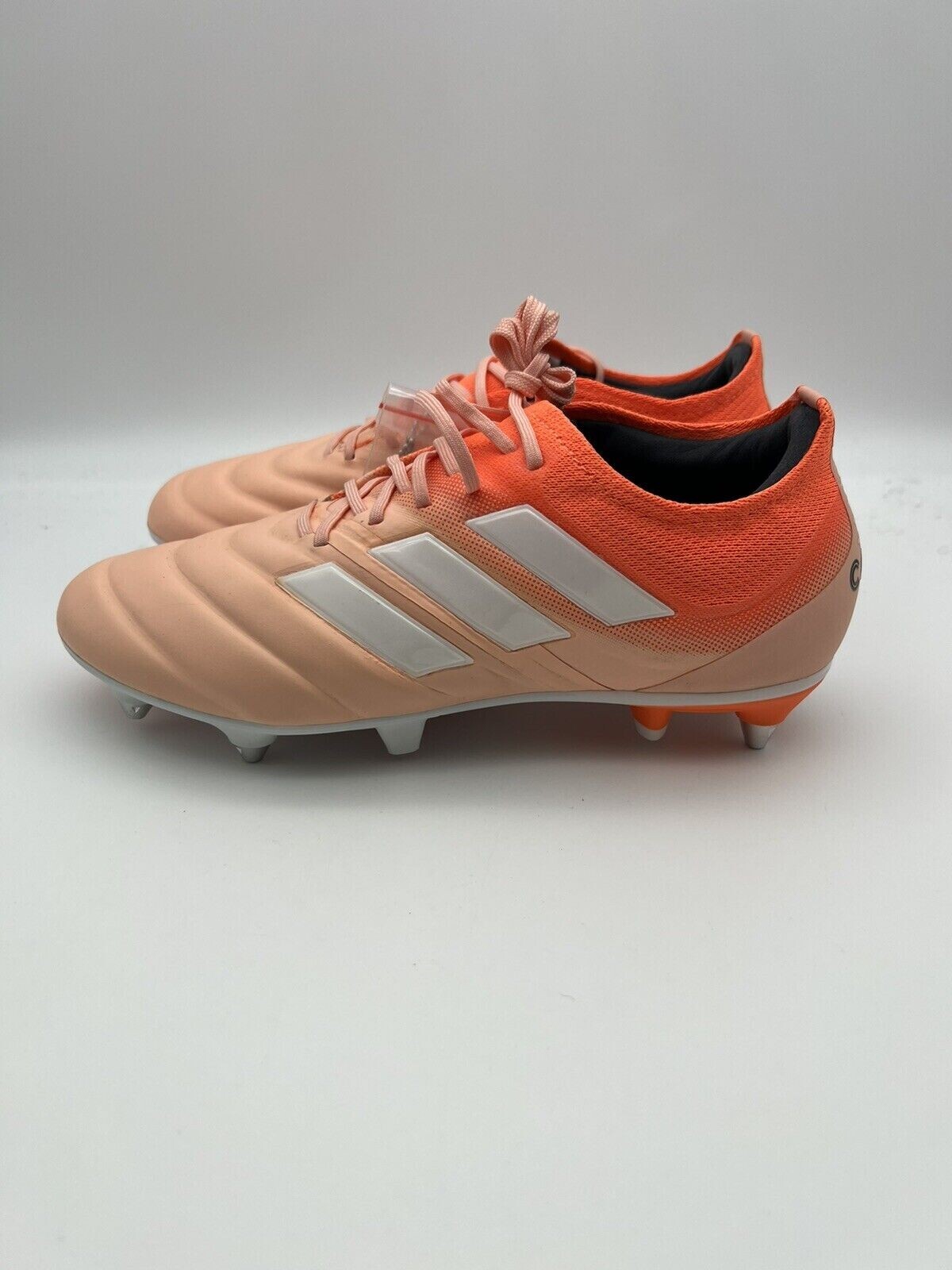 Adidas Copa 19.1 SG Soccer Cleats Orange Pink Peach G25816 Womens Sz 8