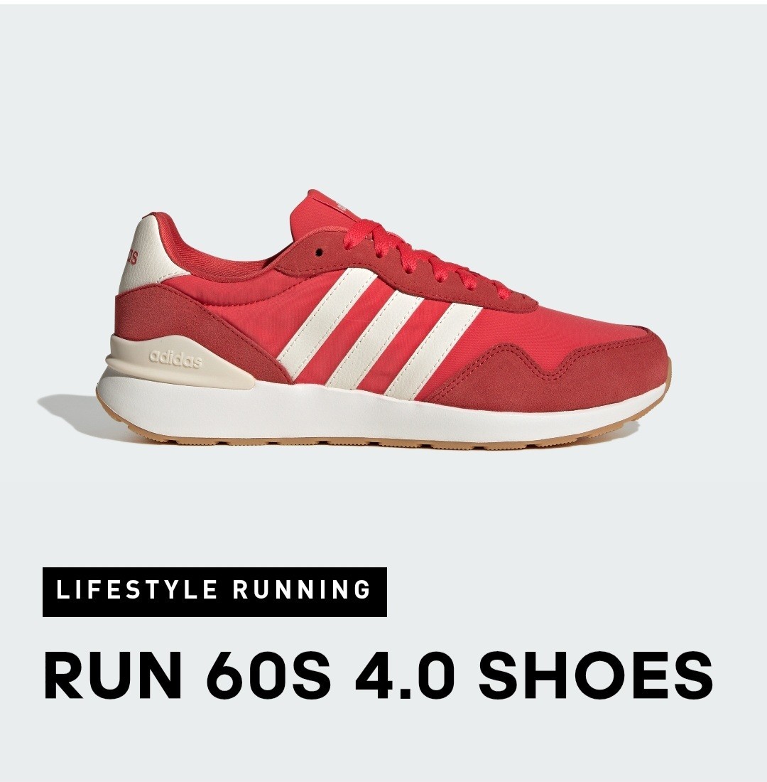 Adidas Throwback Red Run 60S 4.0 Sneaker SZ 8.5 NWOB Running Jogging Comfort