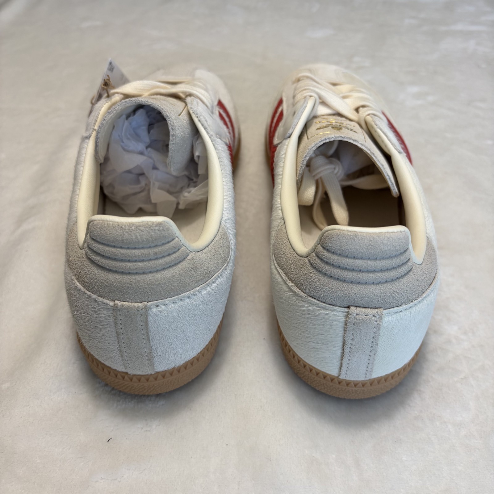 Adidas Samba OG Pony hair Beige/Cream White/Better Scarlet JS3935 – Womens 10.5
