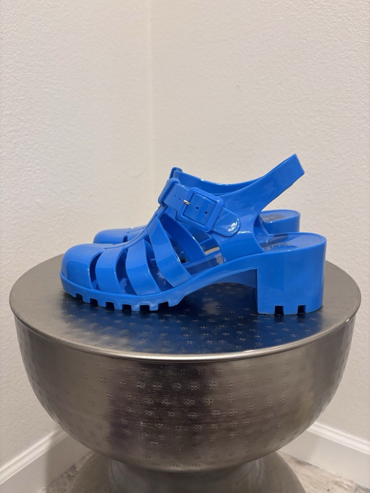 Kali Jelly Sandals With Heel In Blue
