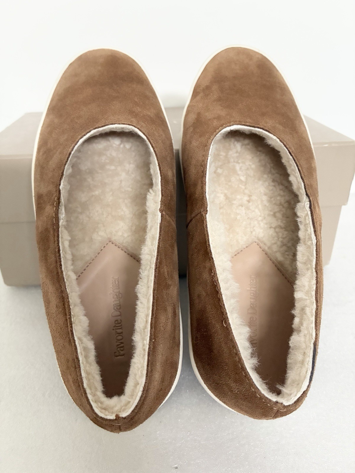 Favorite Daughter Iris Slip On Shoe Women’s Size US5 Shearling/Suede EUC
