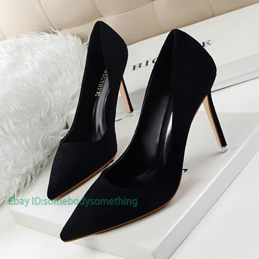 Women’s Pointed Toe Slip on Stiletto High Heeled Classic Party Wedding Pumps