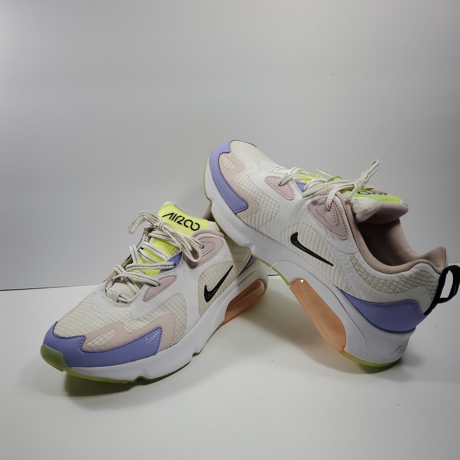Nike Air Max 200 SE Casual Shoes White/Pink Green/Lt Thistle Purple US 9.5 Women