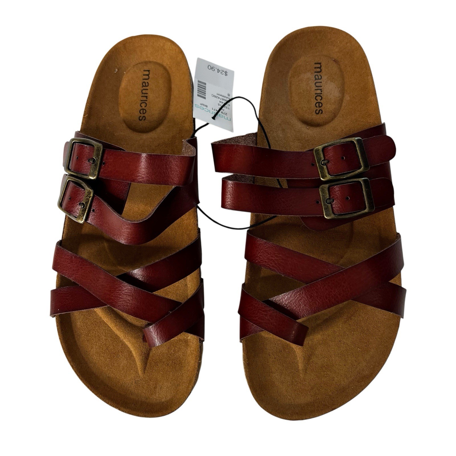 MAURICES Women’s Slip On Sandals Sz 8 Color Brown All Man-Made Materials
