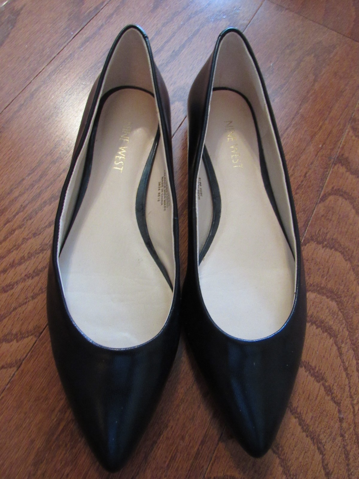 NINE WEST MATTE BLACK FLATS SHOES SZ 7 M
