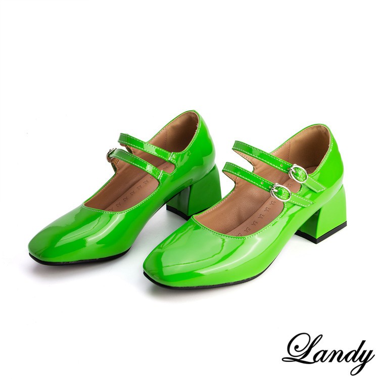 Women’s Candy Mid Block Heel Mary Janes Shiny Buckle Wedding Pump Shoes 50/52/54