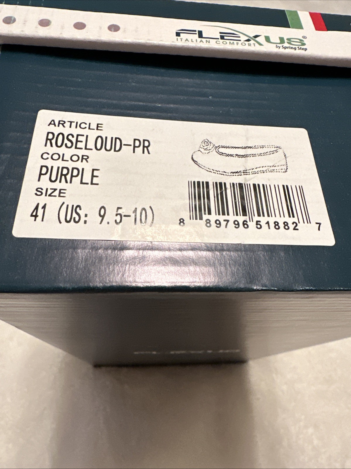 Flexus Roseloud Velvet Textile Flats Slippers Rose Purple EU 41 US 9.5-10 NIB