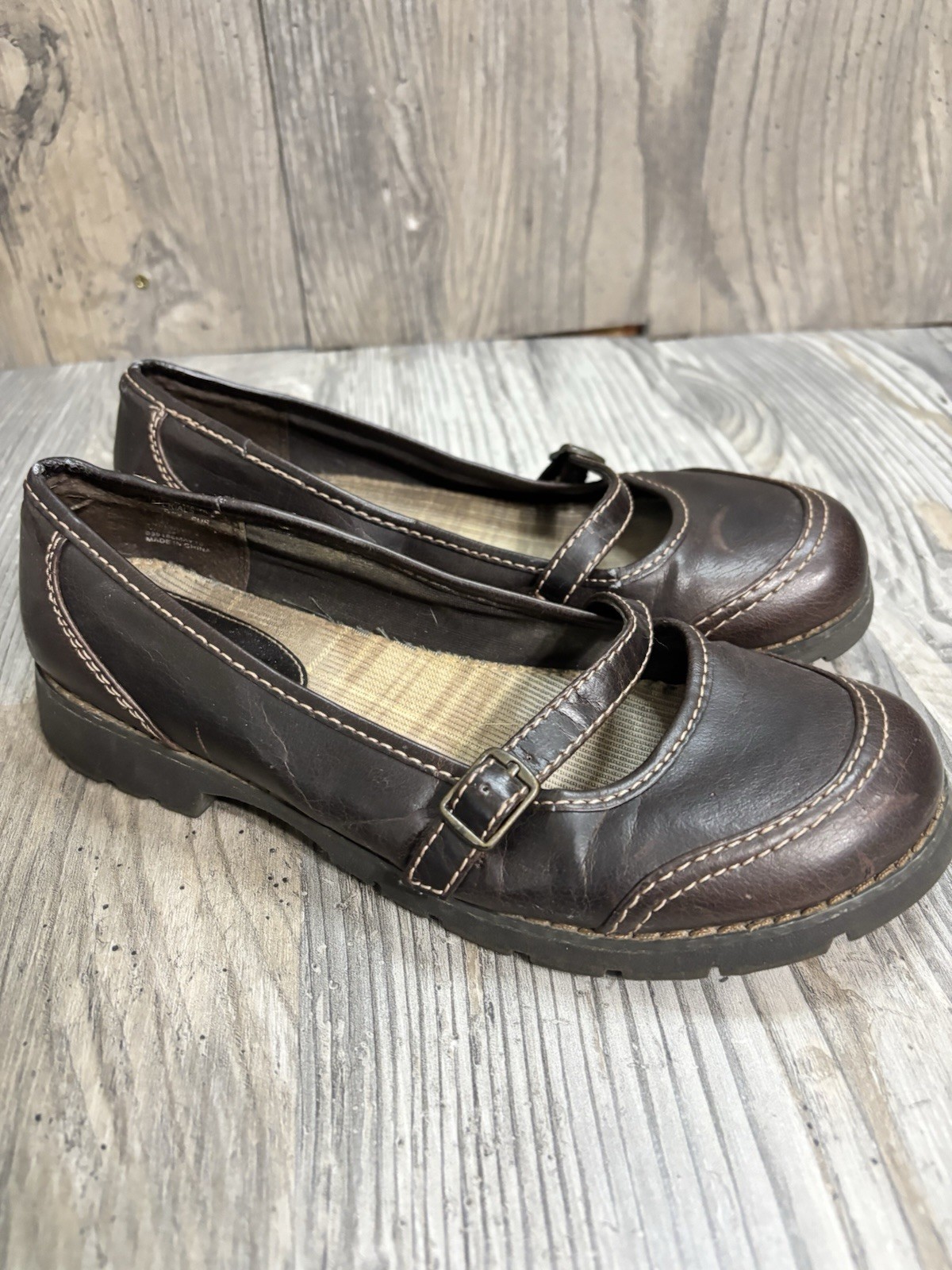 Route 66 Brown Preppy Mary Jane Casual Women’s 7.5