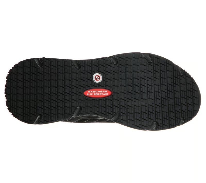 NEW Skechers Women’s Work Slip-Resistant Relaxed Fit: Max Cushioning Elite Black