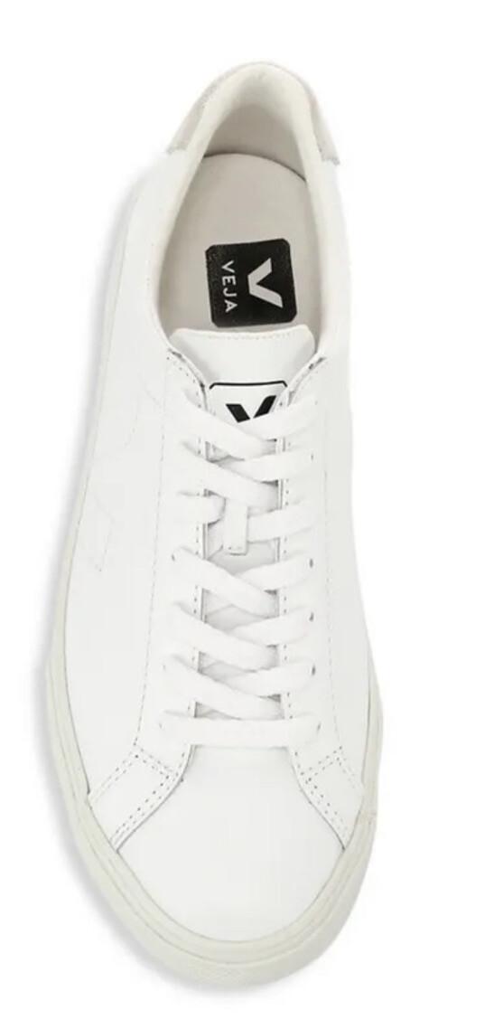 Veja Esplar Stitched Logo Leather Low Top Sz 8/39 New Made In Brazil