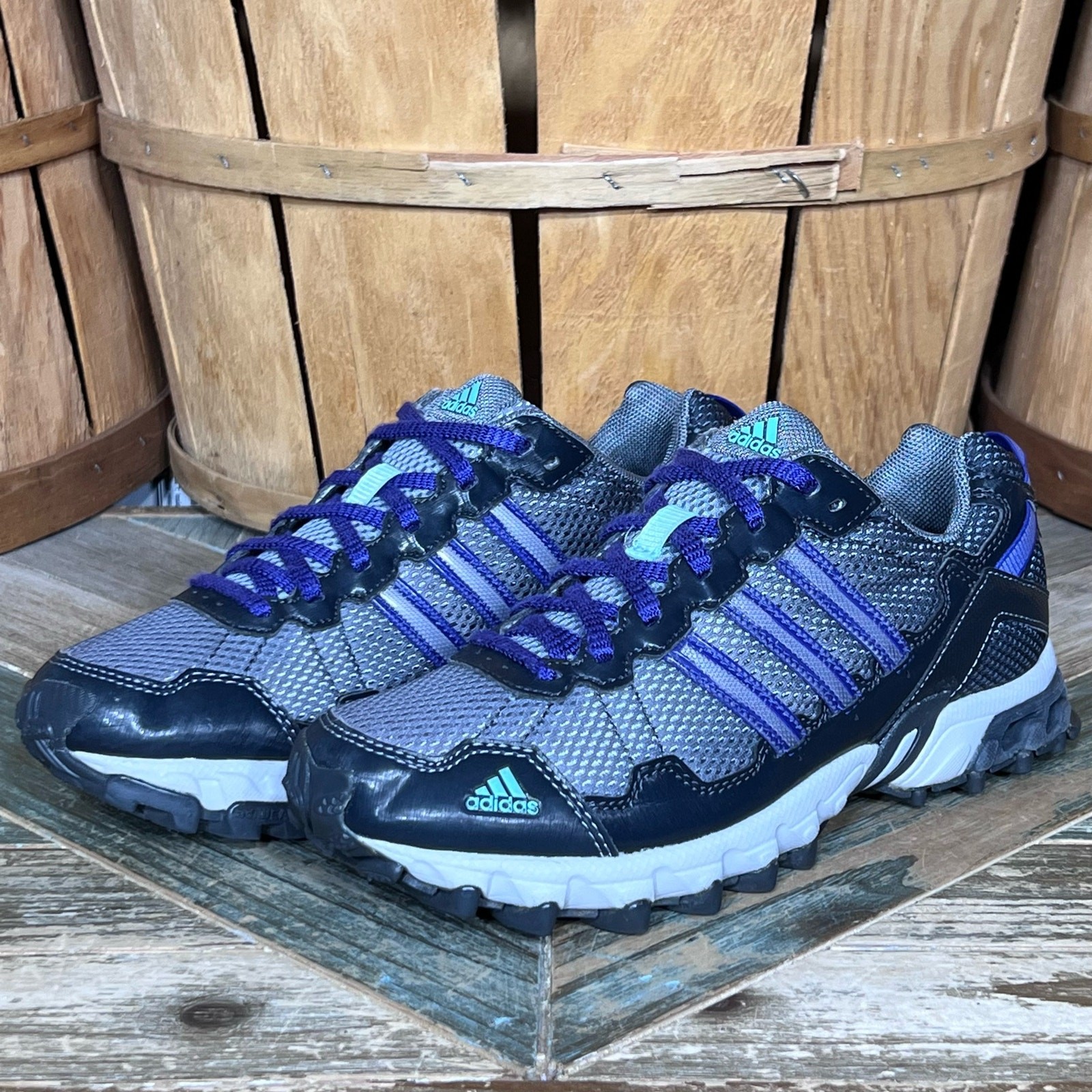 Adidas Thrasher 1.1 Gray Purple C76332 Trail Running Shoes Womens Size 6