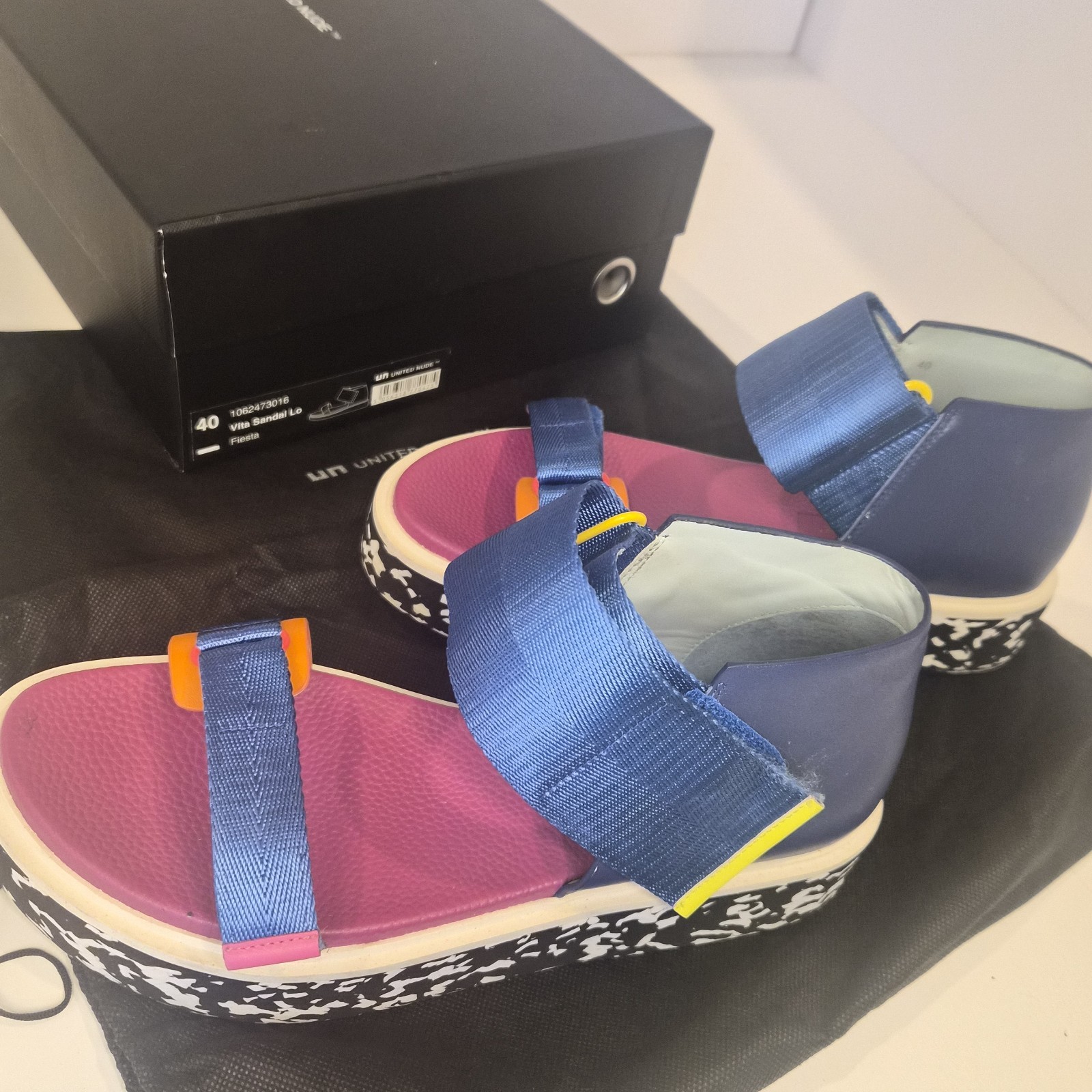 United Nude Women’s Strappy Leather/Nylon Sandals – Fiesta EU 40 US