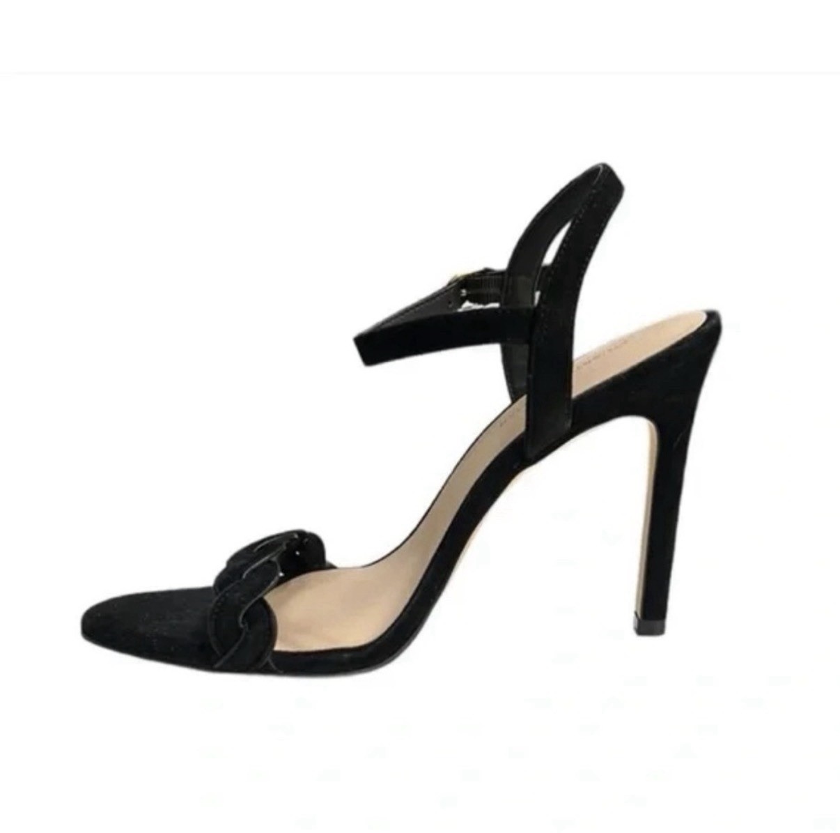 Stuart Weitzman Black Dancer Twistie 100 Suede Sandals Size 7.5