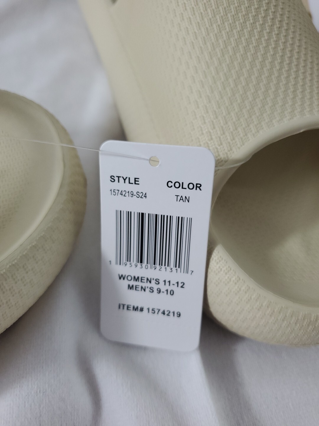 32 DEGREES COOL Cushion Slide Unisex – Tan – XL – W 11-12 M 9-10 NEW & FREE SHIP