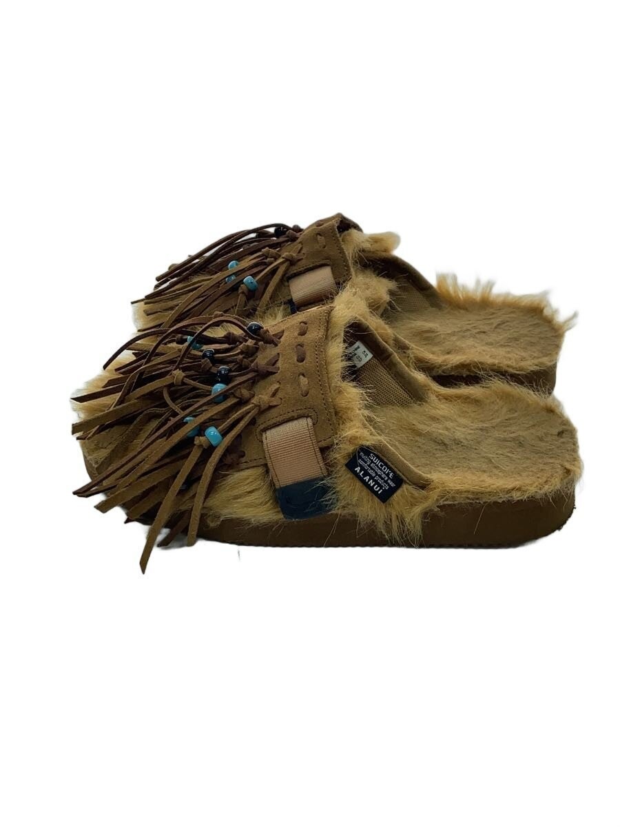 ALANUI Sandals, 24cm, Camel Brown, Fur Sole height: 3.5cm, sole length: 26cm