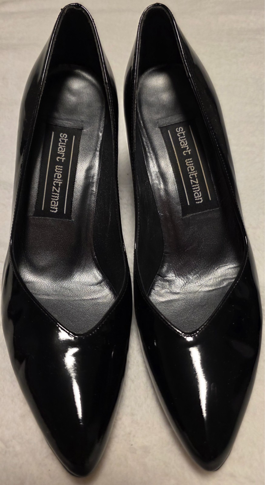 Stuart Weitzman Black Patent Leather Pumps
