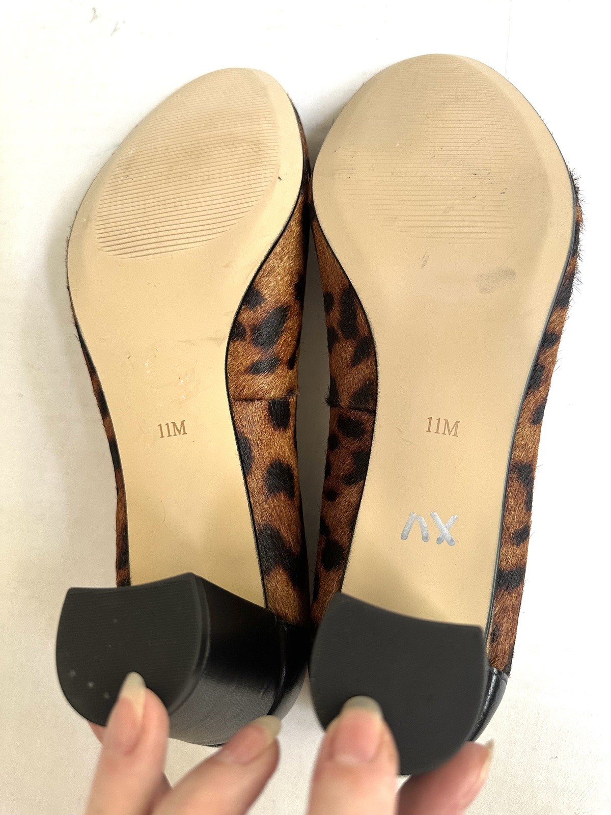 Talbots Ellery Bit Block Heel Pumps Leopard Calf Hair Finish Size 11M Brand New