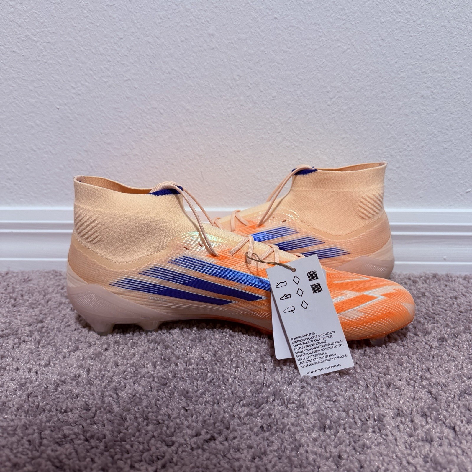 adidas F50 Sparkfusion Elite Mid FG AG Soccer Cleats Orange JH7647 Women Size 11