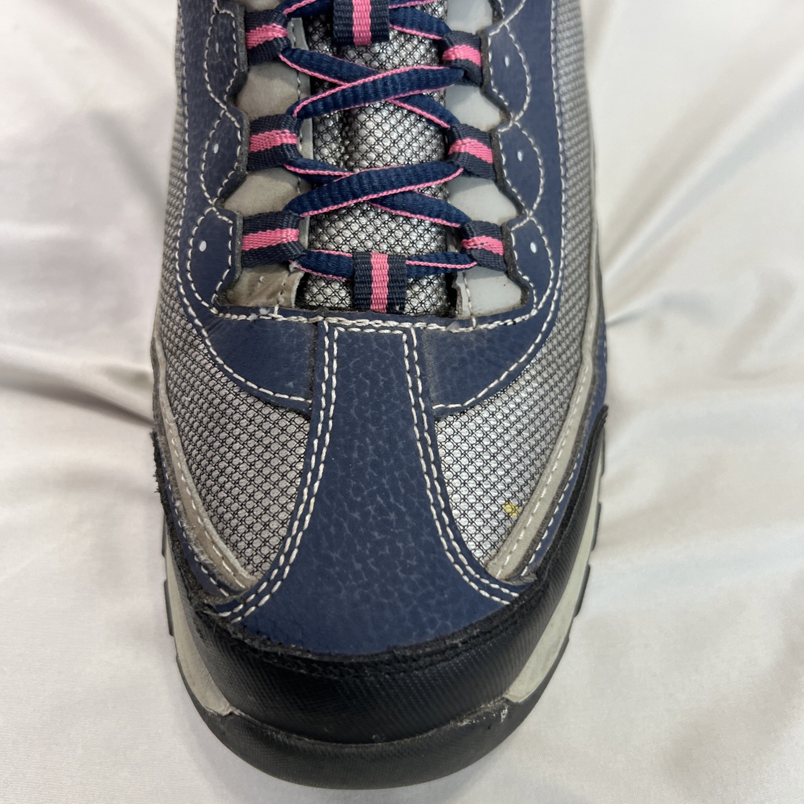 Brahma Shoes Womens 10 Steel Toe Slip Oil Resistant Work Workwear Gray Blue Good