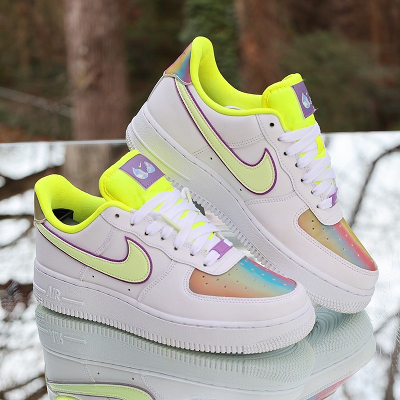 Nike Air Force 1 Low Easter 2020 Women’s Size 7.5 Custom Neon Yellow CW0367-100