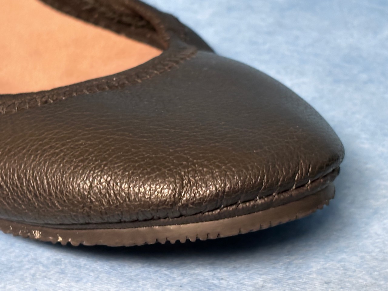 Softstar Black Leather Ballerina Flats – Hand made – Size 6