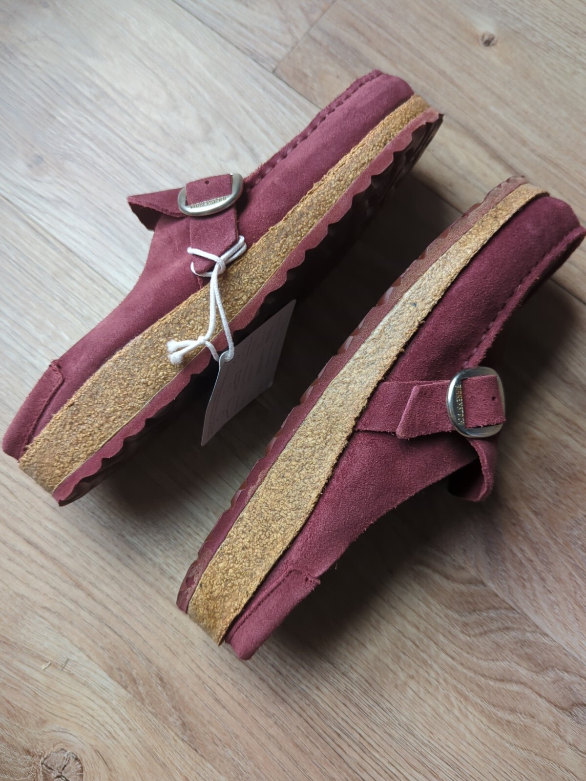 Birkenstock Buckley Suede Moc Toe Clogs Maroon EU 39 Women 8-8.5