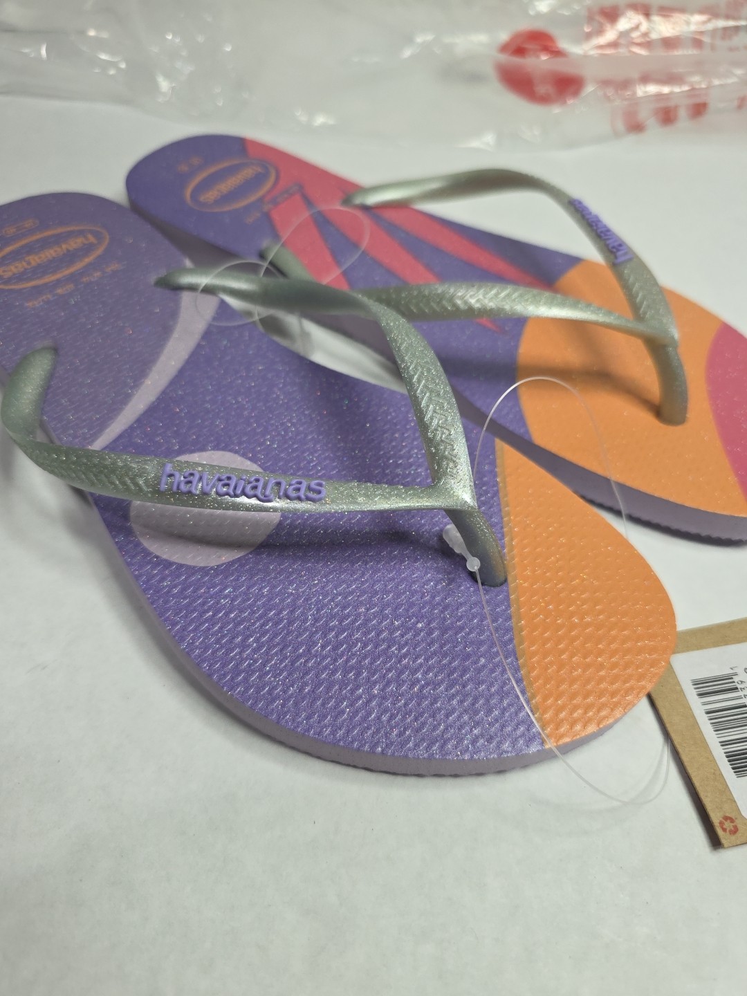 Havaianas Women’s Slim Palette Glow Flip Flop Sandals Quiet Lilac W 9/10 New